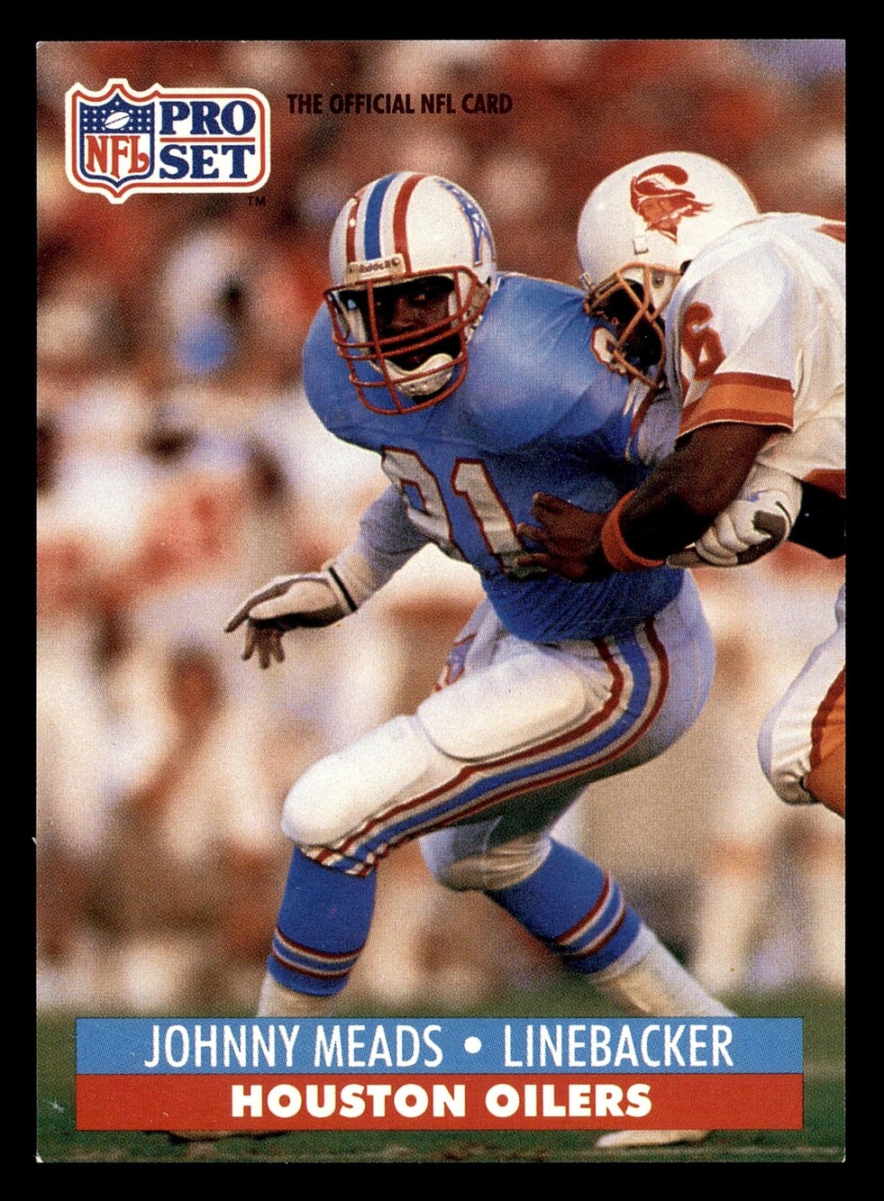 1991 Pro Set #522 Johnny Meads Houston Oilers Linebacker Football Card